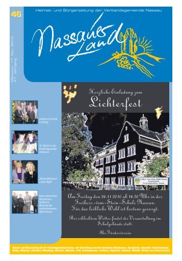 Mitteilungsblatt Ausgabe 46 - 2010 - Verbandsgemeinde Nassau
