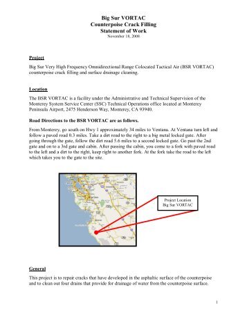 Big Sur VORTAC Counterpoise Crack Filling Statement of Work