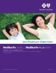 2011 Pharmacy Directory - Blue Cross and Blue Shield of South ...