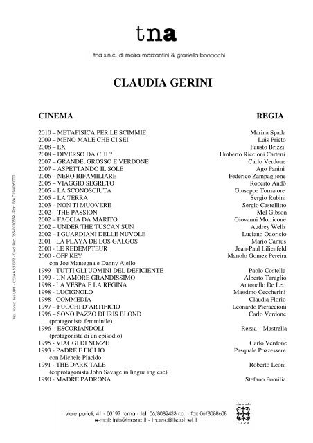 CLAUDIA GERINI
