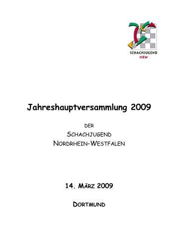 Unterlagen zur JHV 2009 - Schachjugend NRW