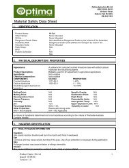 CalSap MSDS Optima Agriculture