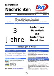 LÃ¤uferInnen Nachrichten Maerz 2010 - Team Klinikum NÃ¼rnberg