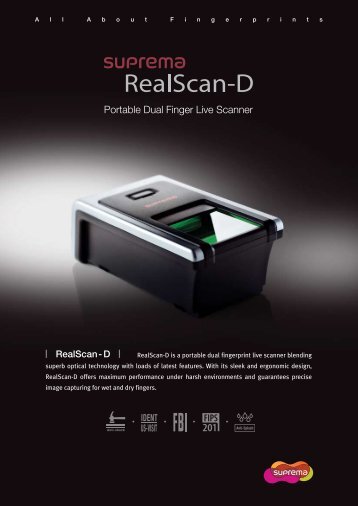 RealScan-D Brochure - Suprema