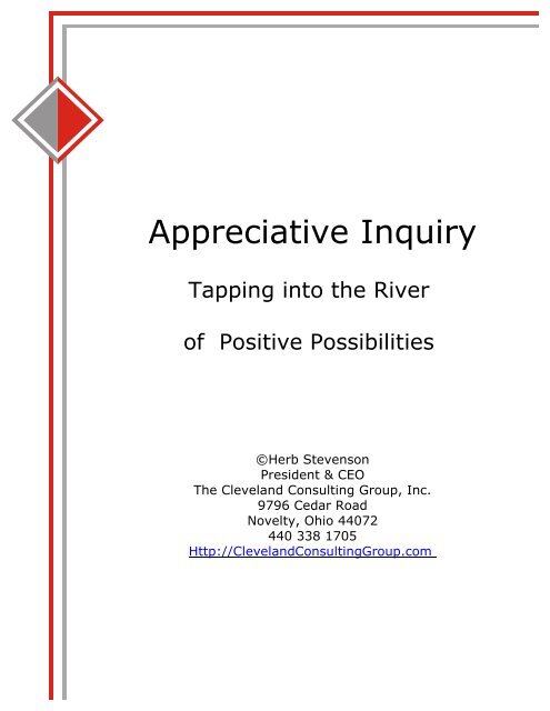 Download PDF - Appreciative Inquiry - Cleveland Consulting Group