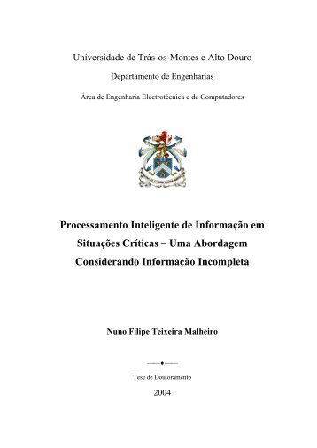 Processamento Inteligente de Informação em Situações Críticas ...