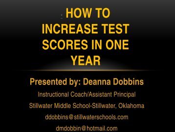 How to Increase Test Scores in One Year - Riverside Publishing