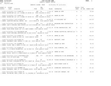 DATE: 01/05/2012 CITY OF RICE LAKE PAGE: 1 DATE: 01/05/2012 ...