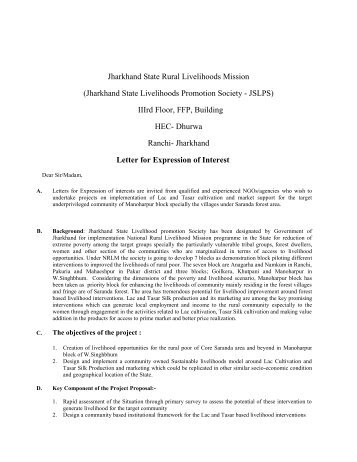 Jharkhand State Rural Livelihoods Mission (Jharkhand ... - JSLPS