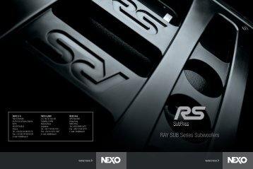 RAY SUB Series Subwoofers - Nexo