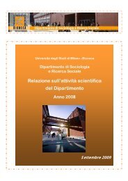 Relazione pdf 2010 - Dipartimento di Sociologia e Ricerca Sociale ...