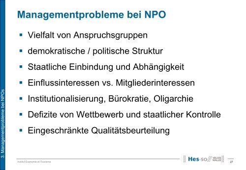 Stakeholder- Management in NPOs - Regiosuisse