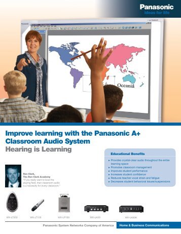 Improve learning with the Panasonic A+ Classroom Audio System ...