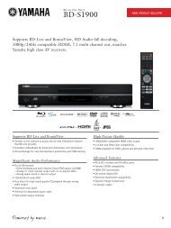 Yamaha BD-S1900- Manual - Sound Group Holdings