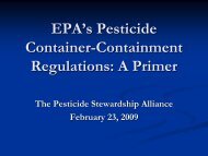 EPA's Pesticide Container-Containment Regulations: A Primer