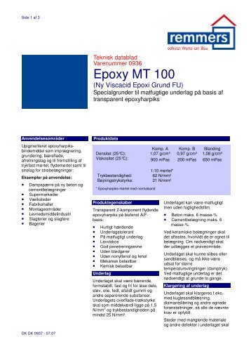 Epoxy MT 100 - Remmers (DK)