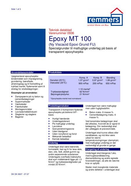 Epoxy MT 100 - Remmers (DK)