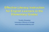Effective Literacy Instruction for English learners in the Elementary ...