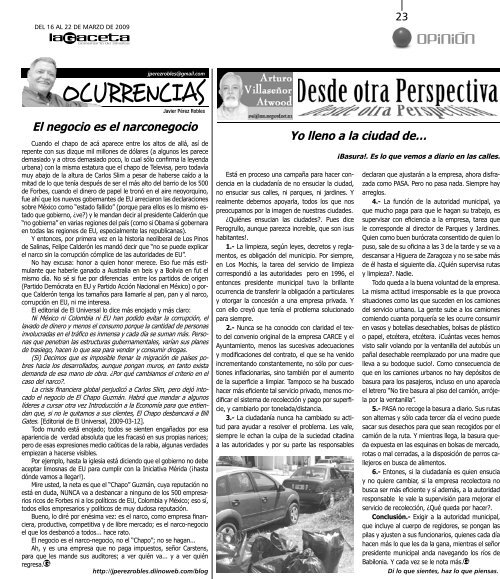 Bajo sospecha... - SEMANARIO LA GACETA