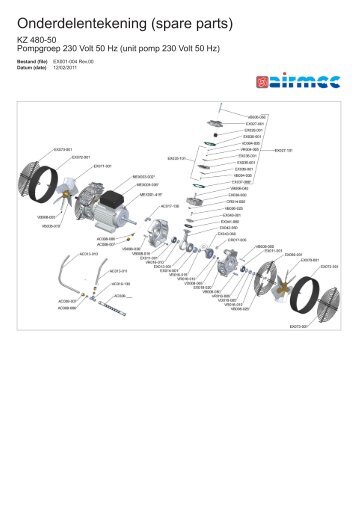 Onderdelentekening (spare parts) - GMT International