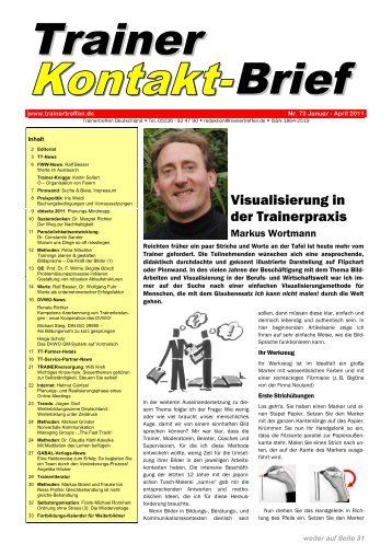 TKB Nr. 73 - 1/2011 - Trainertreffen  Deutschland