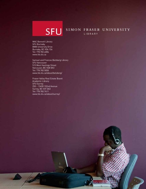 Ask Explore Discover - SFU Library - Simon Fraser University