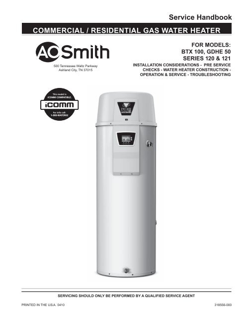 Service Handbook - AO Smith Water Heaters