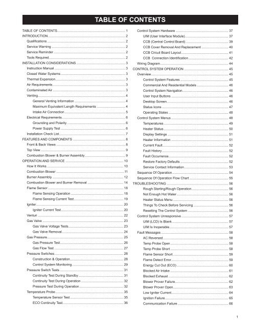 Service Handbook - AO Smith Water Heaters