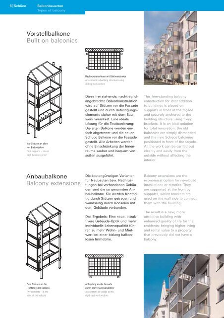 Balkone, Geländer und Füllungen Balconies, Balustrades ... - Schueco