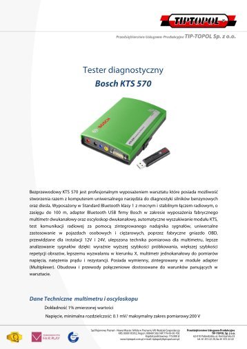 Tester diagnostyczny Bosch KTS 570 - TIPTOPOL