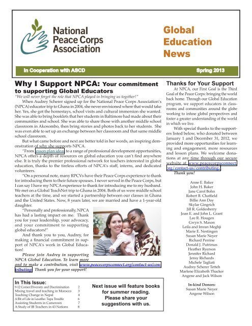Spring - National Peace Corps Association