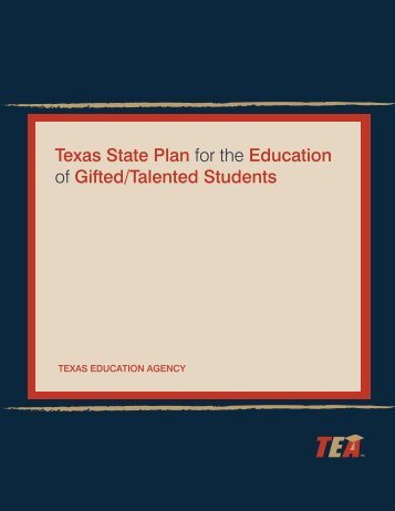 Texas State Plan for the Gifted - Region 10 Education Service Center