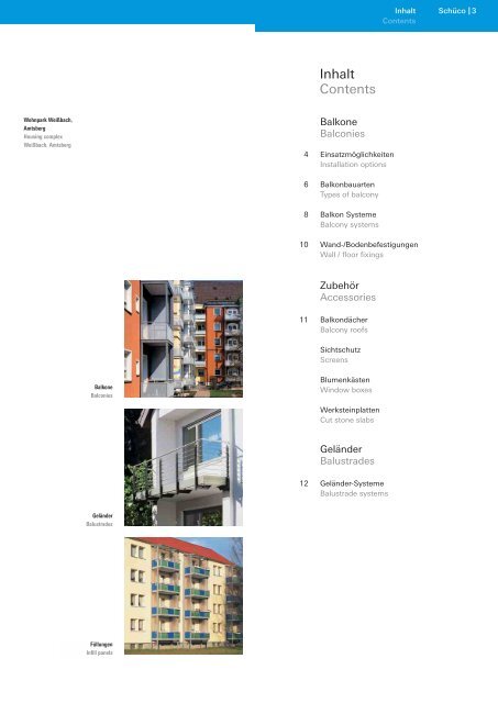 Balkone und Geländer Balconies and Balustrades - Schueco