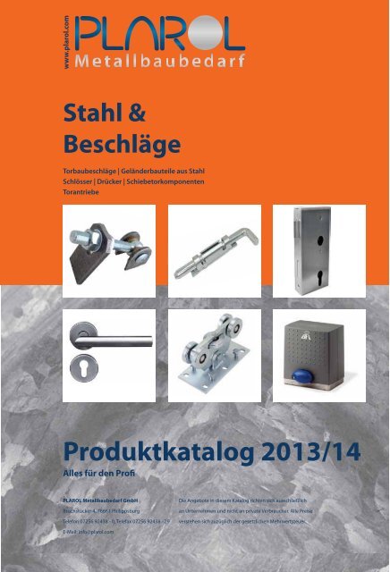 Produktkatalog 2013/14 - Plarol