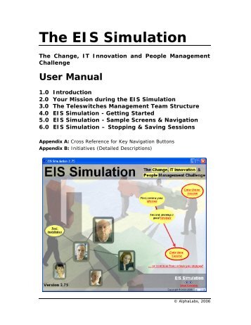 to download the Simulation Manual - INSEAD CALT