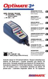 Automatic charger for 12V lead/acid batteries ... - Tecmate-int.com