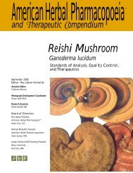 Reishi Mushroom - American Herbal Pharmacopoeia