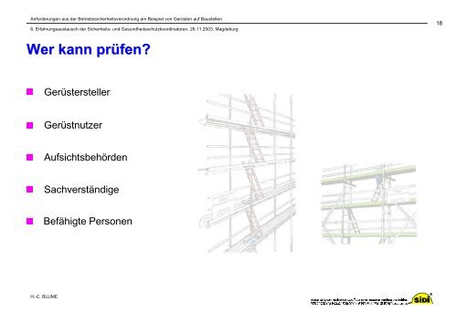 Anforderungen aus der Betriebssicherheitsverordnung ... - Sidi Blume