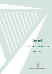 Ireland Information Memorandum 2003 - Terms and Conditions