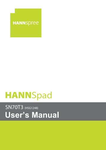 User Manual - Hannspree