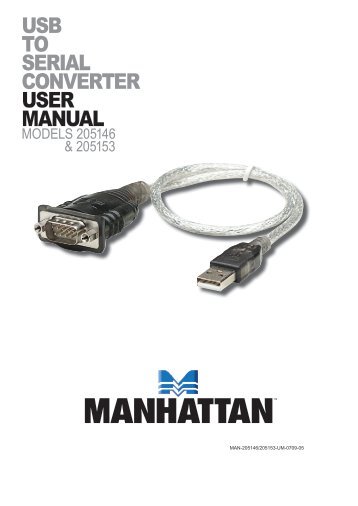 USB TO SERIAL CONVERTER USER MANUAL - MANHATTAN