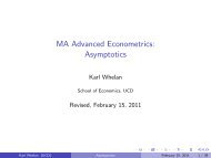 MA Advanced Econometrics: Asymptotics - Karl Whelan