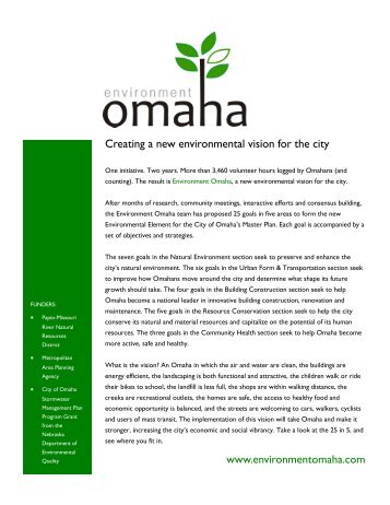 Creating a new environmental vision for the city ... - Omaha By Design