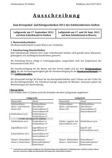 Ausschreibung - Schützenkreis 53 Gießen