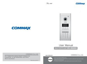 Post exterior videointerfon bloc Commax DRC-MSC - GTO Security ...