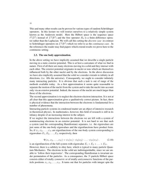 An Invitation to Random Schr¨odinger operators - FernUniversität in ...