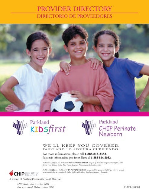 KIDSfirst March 08 Cvr - Parkland Community Health Plan, Inc.