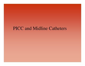 PICC and Midline Catheters