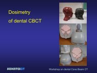 Dosimetry of dental CBCT - SEDENTEXCT