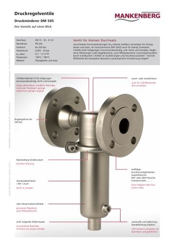 Druckregelventile - Mankenberg